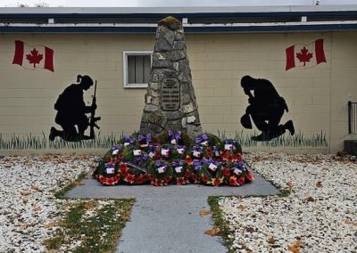 remembrance Day Cenotaph outside the OK Falls Legion