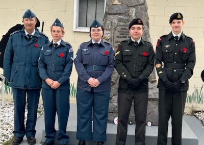 remembrance day cadets at Legion ceremony