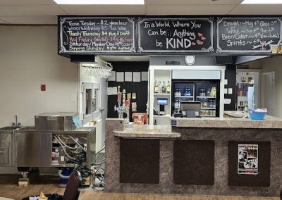 OK Falls Legion canteen with blackboards
