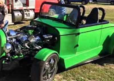 legion car show green hot rod